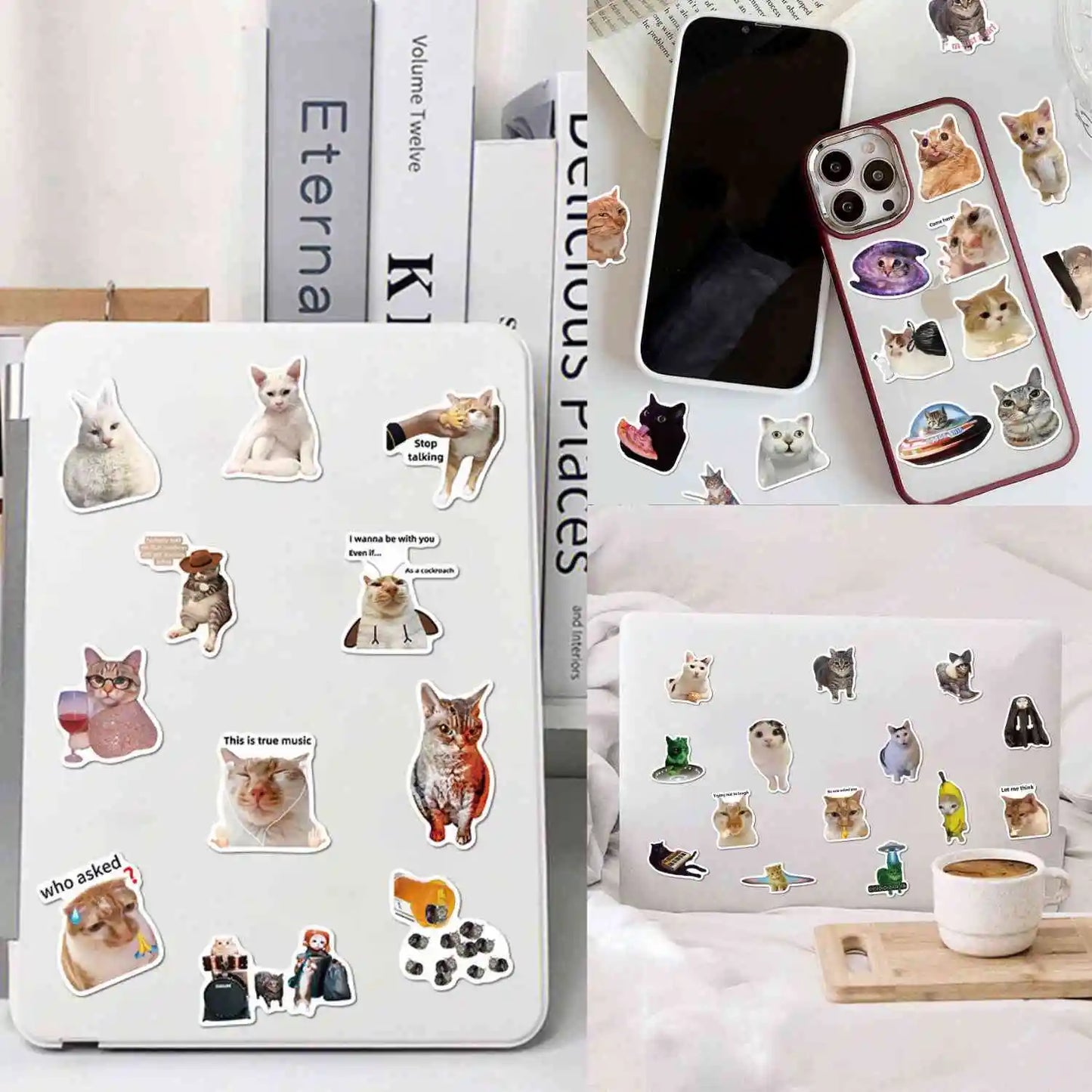 Caffeinated Coping – 50 Popular Cat Meme Stickers