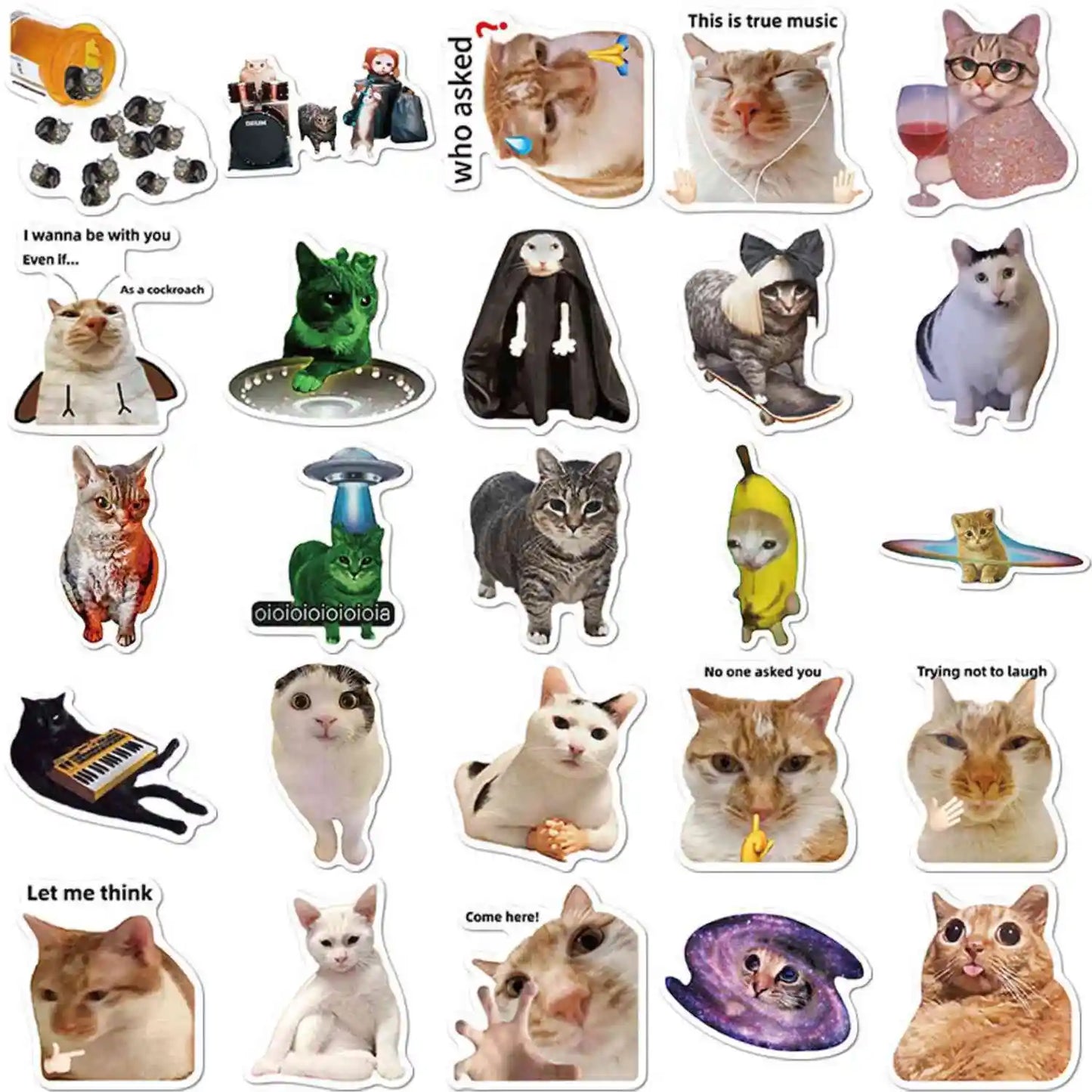 Caffeinated Coping – 50 Popular Cat Meme Stickers